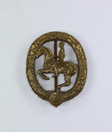 Reiterabzeichen in Bronze, Hst. Lauer - Militaria-Berlin