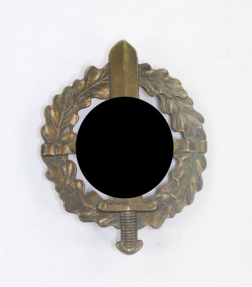 SA-Wehrabzeichen in Bronze, Hst. R. Berg & Nolte, Eigentum d. S.A. Sportabzeichen Hauptstelle - Militaria-Berlin