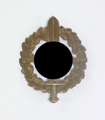  SA Wehrsportabzeichen in Bronze, Hst. E. Schneider Lüdenscheid, Eigentum d. S.A. Sportabzeichen Hauptstelle - Militaria-Berlin