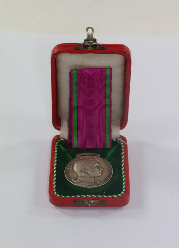 Sachsen Coburg-Gotha, Silberne Verdienstmedaille, im Etui  - Militaria-Berlin