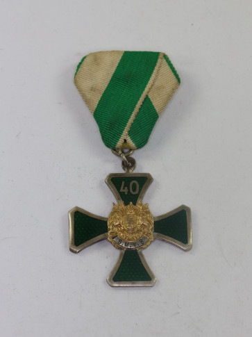 Sachsen, Ehrenzeichen 2.Klasse für 40 Jahre des Sächsischen-Militär-Vereins-Bundes (S.M.V.B.), Hst. Glaser & Sohn - Militaria-Berlin
