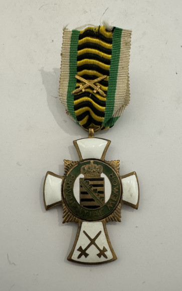 Sachsen, Sächsisches Kriegsehrenkreuz (weiß) (Bund Sächsischer Frontsoldaten) - Militaria-Berlin