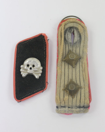 Schulterklappe und Kragernspiegel, Hauptmann Heinz Neuendorf - Militaria-Berlin