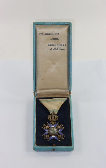 Serbien, Orden des heiligen Sava IV. Klasse, im Etui - Militaria-Berlin