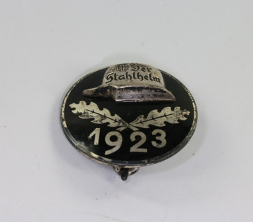 Stahlhelmbund, Eintrittsabzeichen 1923, Silber 935 - Militaria-Berlin