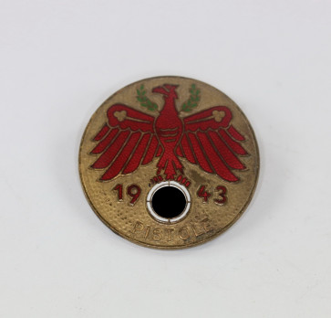 Standschützen Tirol, Siegerabzeichen in Gold Pistole 1943 - Militaria-Berlin