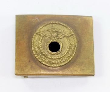 Sturmabteilung (SA), frühes Koppelschloss, mit auf der Spitze stehendem Hakenkreuz - Militaria-Berlin