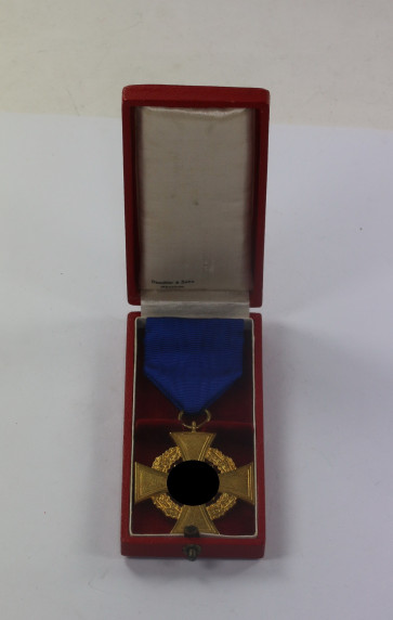 Treudienstehrenzeichen in Gold (40 Jahre), im Etui, Deschler & Sohn München - Militaria-Berlin