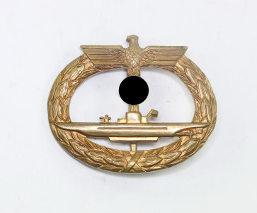 U-Bootskriegsabzeichen 1939, Otto Schickle, Pforzheim (Buntmetall) - Militaria-Berlin