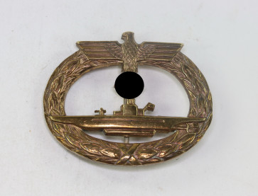 U-Bootskriegsabzeichen 1939, Otto Schickle, Pforzheim (Buntmetall) - Militaria-Berlin