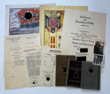 Urkunden- u. Dokumentennachlass Spanienkreuz / Legion Condor - Militaria-Berlin