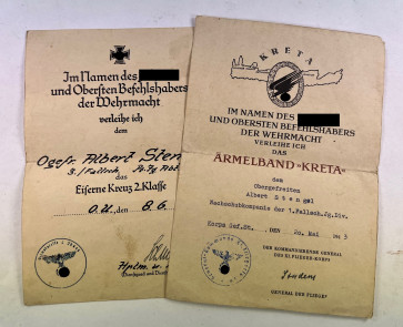 Urkunden Fallschirmjäger (1. Fallschirmjäger Division) - Militaria-Berlin