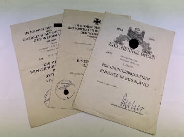 Urkunden Gruppe 253. Infanterie Division, Russland Urkunde (!) - Militaria-Berlin