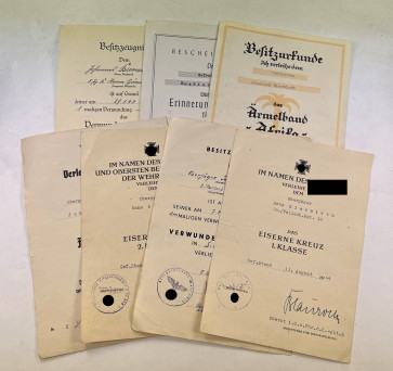 Urkunden Gruppe Afrika / Fallschirmjägerregiment 16 - Militaria-Berlin