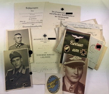 Urkunden Gruppe Fallschirmjäger - Monte Casino / Italien - Militaria-Berlin
