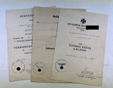 Urkunden Gruppe Grenadier Regiment 380 - Militaria-Berlin