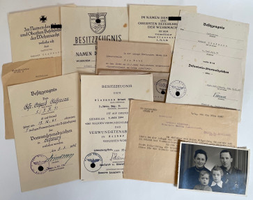 Urkunden Gruppe Infanterie / Krim - Militaria-Berlin