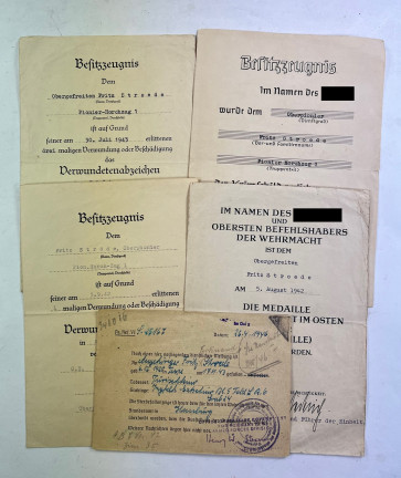 Urkunden Gruppe Krim, Pionier Horch-Zug (!) - Militaria-Berlin