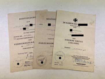 Urkunden Gruppe Leibstandarte SS Adolf Hitler, Aufklärungsabteilung - Militaria-Berlin