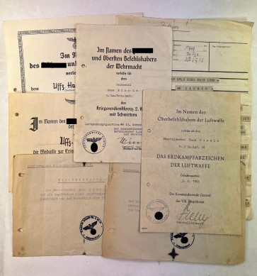 Urkunden Gruppe, Luftnachrichten Kompanie - Militaria-Berlin