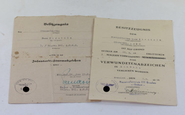 Urkunden Gruppe, Sturm-Bataillon Armee Ober Kommando 2 (A.O.K.2) - Militaria-Berlin