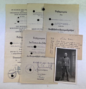 Urkunden Gruppe Waffen SS Division Totenkopf - Militaria-Berlin