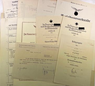 Urkunden Nachlas Flugzeugführer- und Beobachterabzeichen - Militaria-Berlin