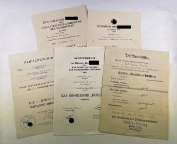 Urkunden Nachlass Kurland / Nahkampfspange, Obergefreiten Karl-Heinz Menke - Militaria-Berlin
