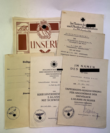Urkunden Nachlass Ostvölker - Unteroffiziers Wilhelm Mank - Militaria-Berlin