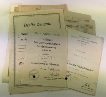 Urkunden Gruppe Hilfskruzer - Militaria-Berlin