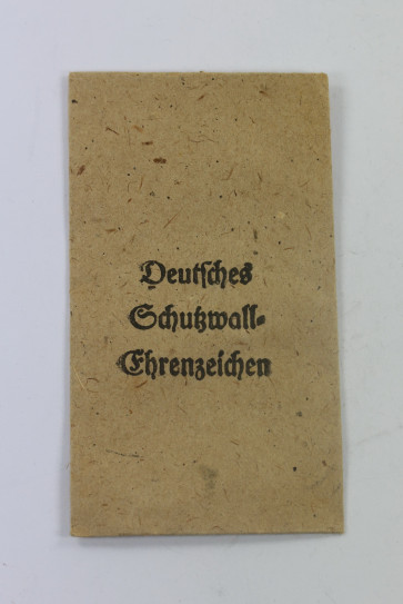 Verleihungstüte Deutsches Schutzwall Ehrenzeichen, Carl Pollath Schrobenhausen - Militaria-Berlin