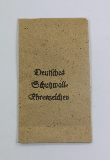 Verleihungstüte Deutsches Schutzwall Ehrenzeichen, Carl Pollath Schrobenhausen - Militaria-Berlin
