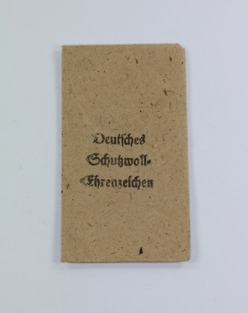 Verleihungstüte Deutsches Schutzwall Ehrenzeichen, Karl Poellath - Militaria-Berlin