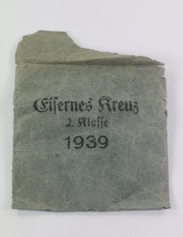 Verleihungstüte Eisernes Kreuz 2. Klasse 1939, E. Fred. Wiedmann Frankfurt a. Main G10 - Militaria-Berlin