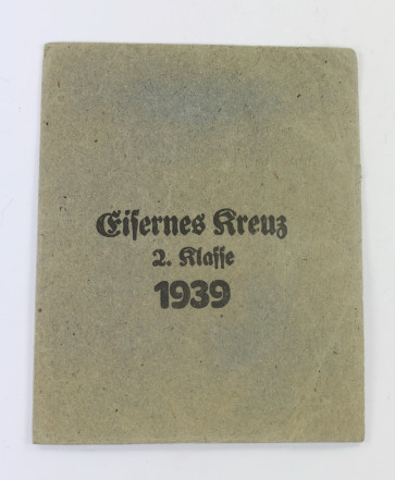 Verleihungstüte Eisernes Kreuz 2. Klasse 1939, Ernst L. Müller Pforzheim - Militaria-Berlin