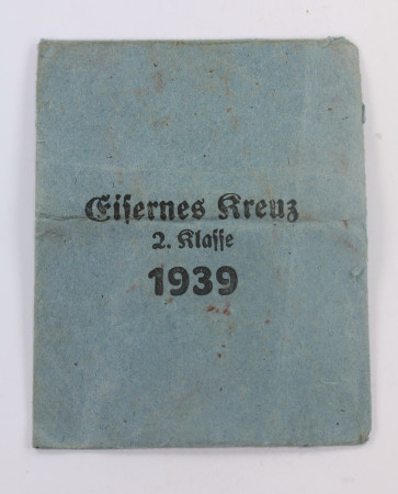 Verleihungstüte Eisernes Kreuz 2. Klasse 1939, J.G. Hammer & Söhne Geringswalde - Militaria-Berlin