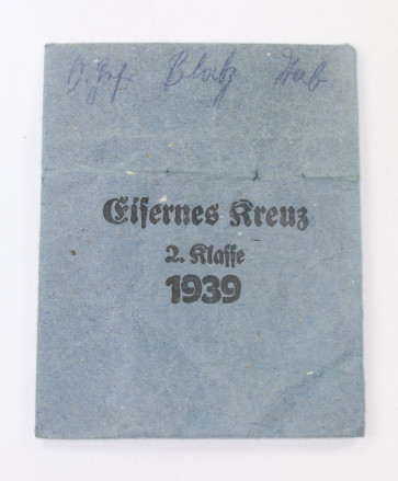  Verleihungstüte Eisernes Kreuz 2. Klasse 1939, J.H. Hammer & Söhne, Geringswalde - Militaria-Berlin