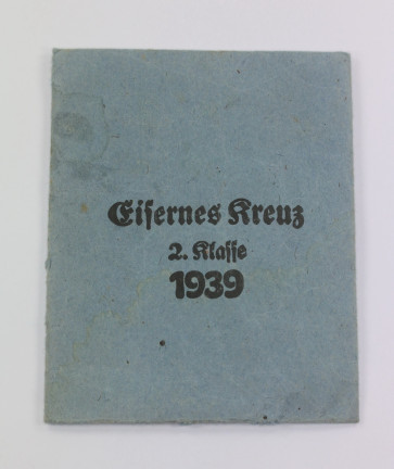  Verleihungstüte Eisernes Kreuz 2. Klasse 1939, Rudolf Souval Wien 62 - Militaria-Berlin