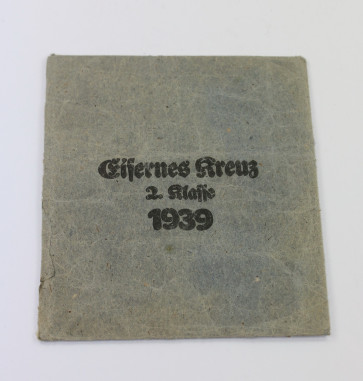 Verleihungstüte Eisernes Kreuz 2. Klasse 1939, Steinhauer & Lück Lüdenscheid - Militaria-Berlin