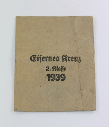 Verleihungstüte Eisernes Kreuz 2. Klasse 1939, Walter & Henlein Gablonz - Militaria-Berlin