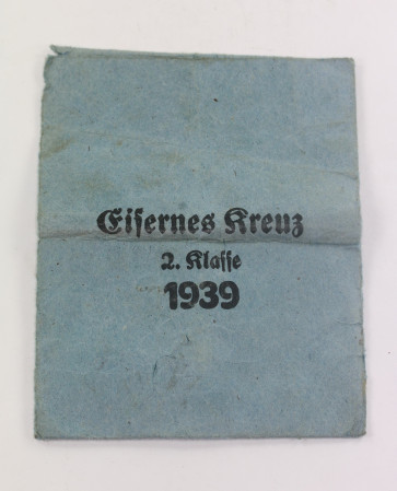 Verleihungstüte Eisernes Kreuz 2. Klasse 1939, Walter & Henlein Gablonz a. N. - Militaria-Berlin