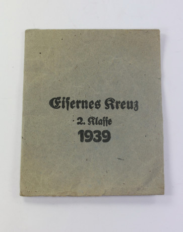  Verleihungstüte Eisernes Kreuz 2. Klasse 1939, Walter & Henlein Gablonz a. N. - Militaria-Berlin