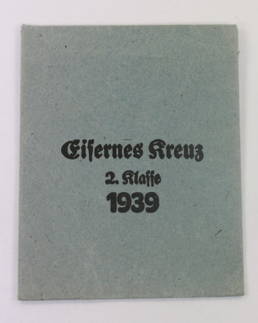  Verleihungstüte Eisernes Kreuz 2. Klasse 1939, Walter & Henlein Gablonz a. N. - Militaria-Berlin