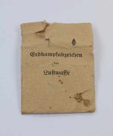 Verleihungstüte Erdkampfabzeichen der Luftwaffe, G.H. Osang Dresden A 1 - Militaria-Berlin