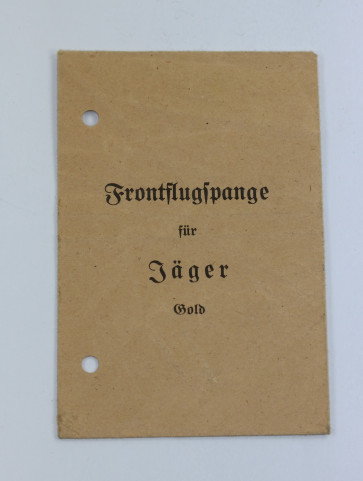 Verleihungstüte Frontflugspange für Jäger Gold, G.H. Osang Dresden A 1 - Militaria-Berlin