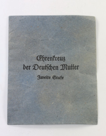Verleihungstüte Mutterkreuz in Silber, Carl Forster & Graf Schw. Gmünd - Militaria-Berlin