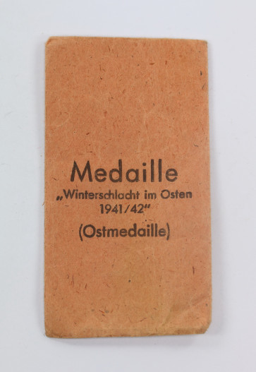 Verleihungstüte Ostmedaille, E. Fred. Wiedmann Frankfurt a. M. S10 - Militaria-Berlin