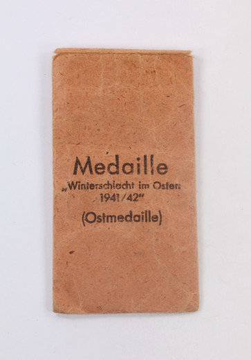  Verleihungstüte Ostmedaille, E. Fred. Wiedmann Frankfurt a. Main - Militaria-Berlin