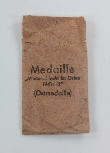 Verleihungstüte Ostmedaille, Foerster & Barth Pforzheim - Militaria-Berlin