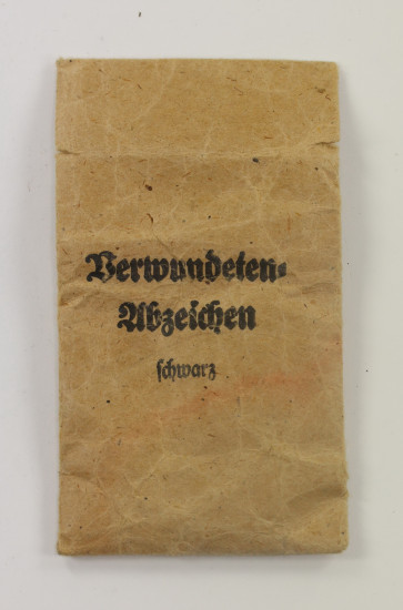 Verleihungstüte Verwundetenabzeichen in Schwarz 1939, Moritz Hausch A.G. Pforzheim - Militaria-Berlin
